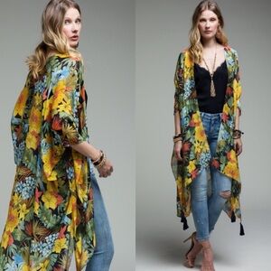 Boho Daydream Floral Kimono Duster NWT